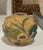 Antique Chinese Mustard Glazed Pottery Lotus & Crane Relief Vase / Ginger Jar For Sale - Image 4 of 16