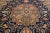 Textile Medallion Antique Wool Rug Persian Tabriz in Navy Blue For Sale - Image 7 of 9