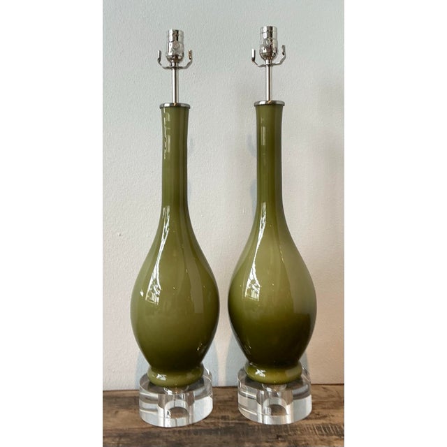 Vintage Italian Glass Lamps After Murano For Sale - Image 10 of 12