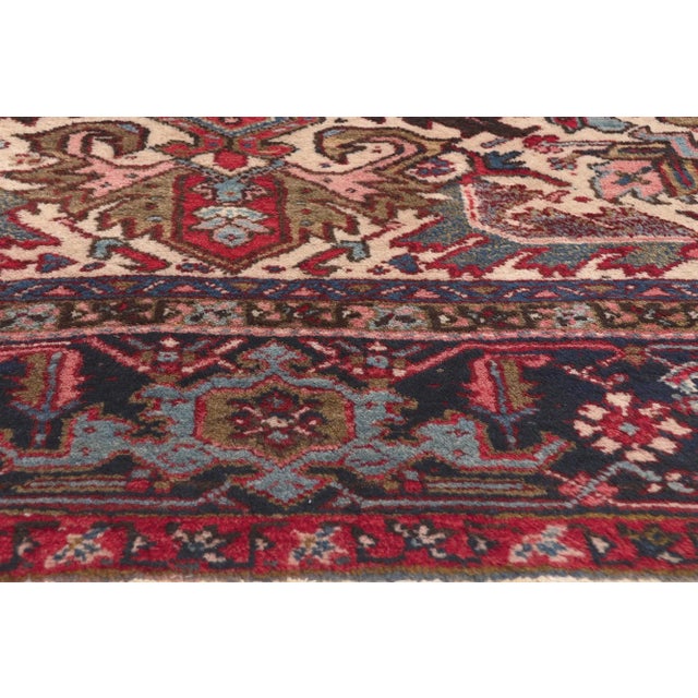 Early 20th Century Early 20th Century Antique Persian Heriz Rug, 11'09 X 14'07 For Sale - Image 5 of 10