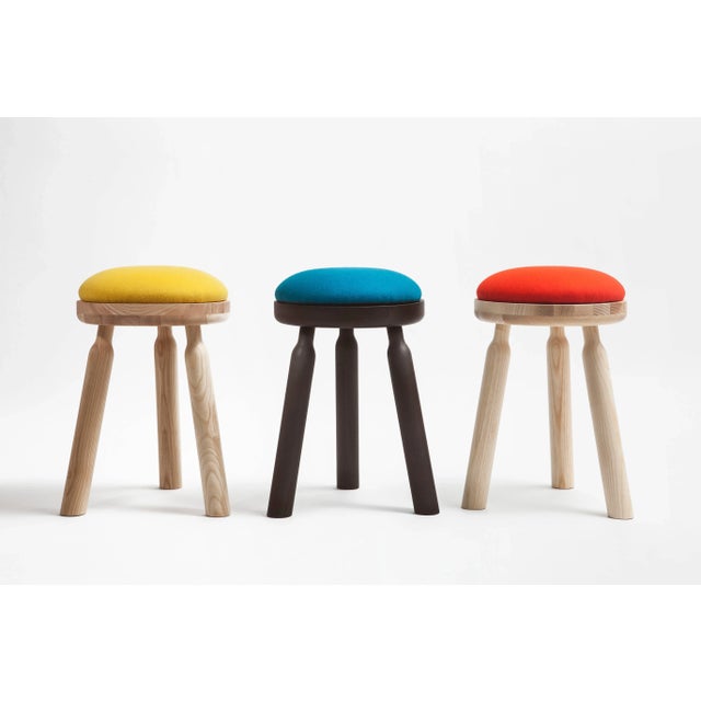 The Ninna stool structure is entirely crafted from hand-turned ash. The assembly points are tapered to form a sleek...