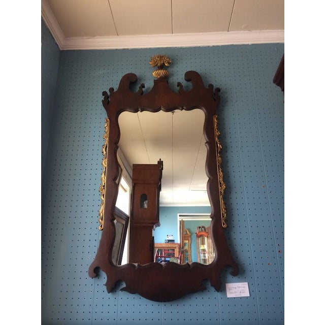 Item: Vintage Federal Style Mirror with Gilded Accents. Age & Condition: Good, refinished. Some small imperfections....