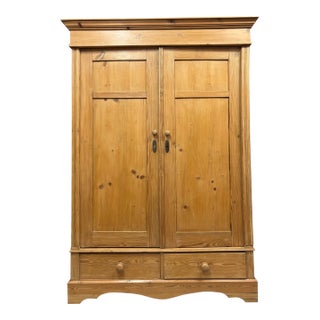 Antique European Pine Knockdown Wardrobe For Sale
