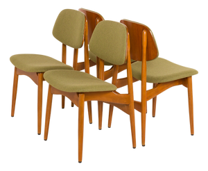 Mid-Century Modern Scandinavian Chairs in the style of Arne Hovmand Olsen, 1970s, Set of 4