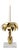 Matthew Izzo Home Palmy Iron Palm Tree Gold Leaf Candle Holder on White Marble Base For Sale