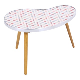 Mid-Century Kidney-Shaped Table with Pattern, 1960s For Sale