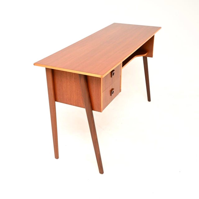 Mid-Century Modern Danish Teak Free-Standing Desk, 1960s For Sale - Image 3 of 10