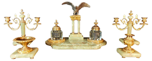 19th Century Inkwell Onyx