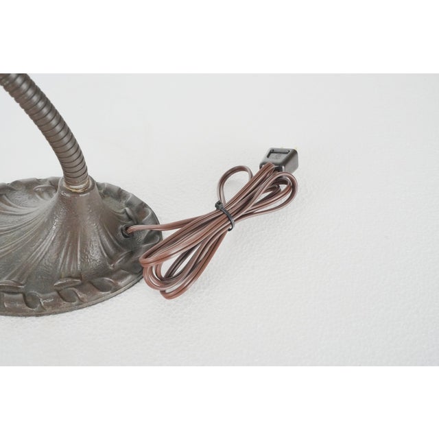 Brown Early 20th Century Art Deco Industrial Gooseneck Office Desk Lamp For Sale - Image 8 of 8