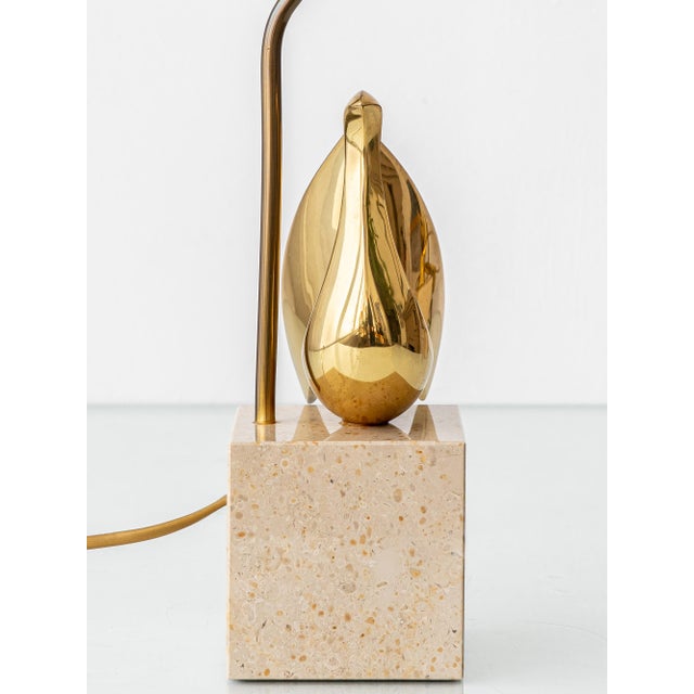 Philippe Jean Sculptural Brass Bird Table Lamps, Signed Limited Editions, 1980, Set of 2 For Sale - Image 11 of 18