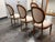 2010s Van Thiels for Restoration Hardware French Contemporary Round Fabric Dining Side Chairs, Set of Four For Sale - Image 5 of 12