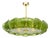 Venetian Glass, Impressive Drum Chandelier, Green, Murano, Italy For Sale