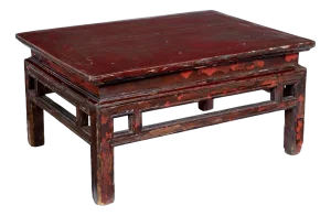 18th Century Red Lacquer Low Occasional Table, 1780s
