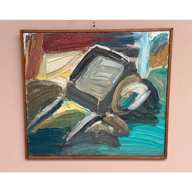 Mid-Century Modern Rune Nilsson, Monday Feeling, 1950s, Oil Painting on Panel, Framed For Sale - Image 3 of 17
