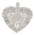 Late 20th Century Waterford Crystal Ribbed Ring Dish Heart Shape Starburst Base For Sale