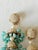 Metal Vintage 1950s Faux Turquoise Chandelier Clip-on Earrings, Gold-Tone, Pair For Sale - Image 7 of 16