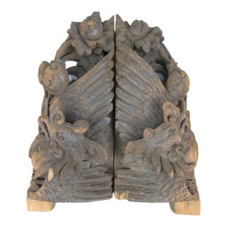 Pair of Mid 19th Century Carvings For Sale