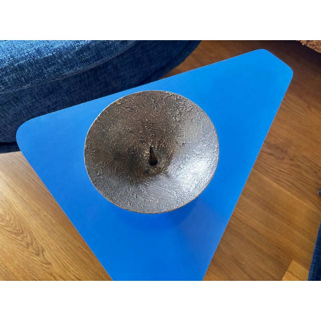 Vintage Brutalist Bronze Candlestick by Michael Harjes, 1960 For Sale - Image 4 of 8