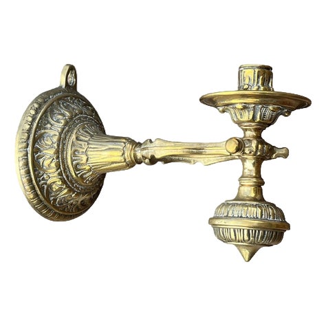 Ships Wall Mounted Brass Candlestick For Sale