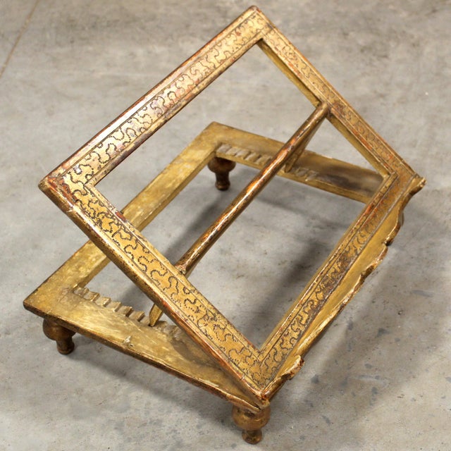 19th Century Antique Italian Gilded Table Lectern, 1800s For Sale - Image 5 of 15