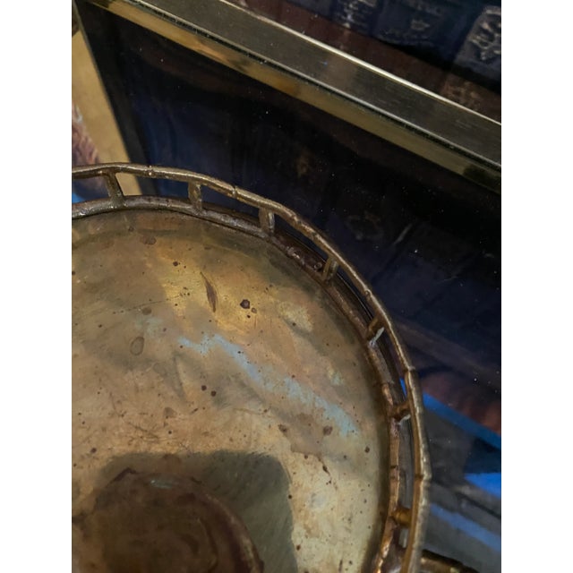 1970s 1970s Brass Decorative Tray For Sale - Image 5 of 8