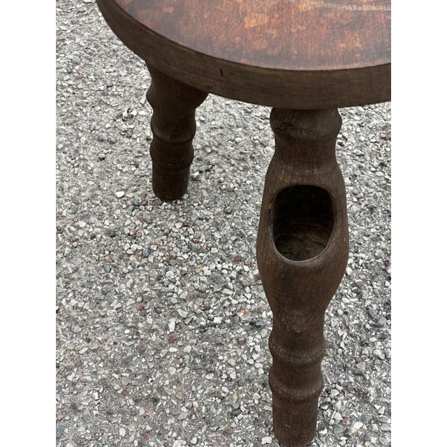 Sculptural Tripod Stool by Gabriel Lucas, Brittany, 1970 For Sale - Image 13 of 18