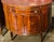 Hepplewhite Late 20th Century Showstopping Flame Mahogany Demilune Cabinet – Bookmatched Veneer, Federal Revival For Sale - Image 3 of 4