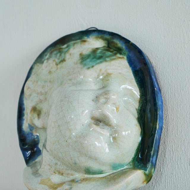 Cherub or Child Bas-Relief Wall Plaque, Early 20th Century For Sale - Image 3 of 8