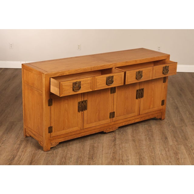 Chinese Baker Asian Style Hardwood Buffet Sideboard For Sale - Image 3 of 18