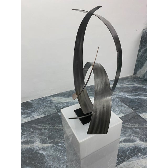 2000 - 2009 Curtis Jere Artisan House Modern Steel and Copper Sculpture, 2009 For Sale - Image 5 of 10