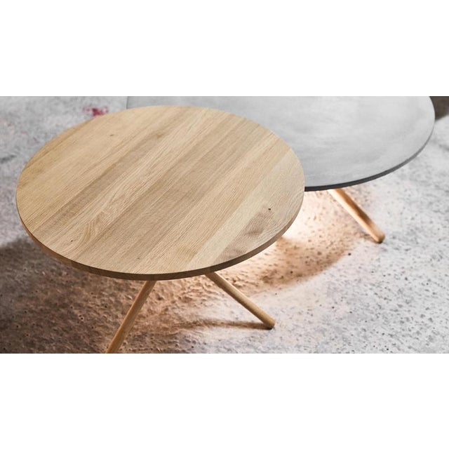 Berta Coffee Table with Light Concrete Top and Light Oak Legs by Eberhart Furniture For Sale - Image 4 of 6