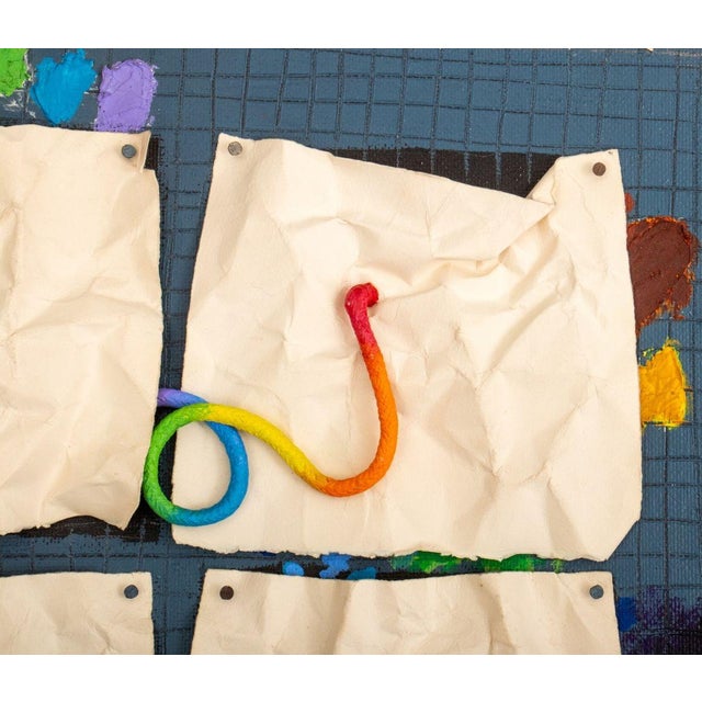 Contemporary Domenick Capobianco Abstract Mixed Media Collage For Sale - Image 3 of 11