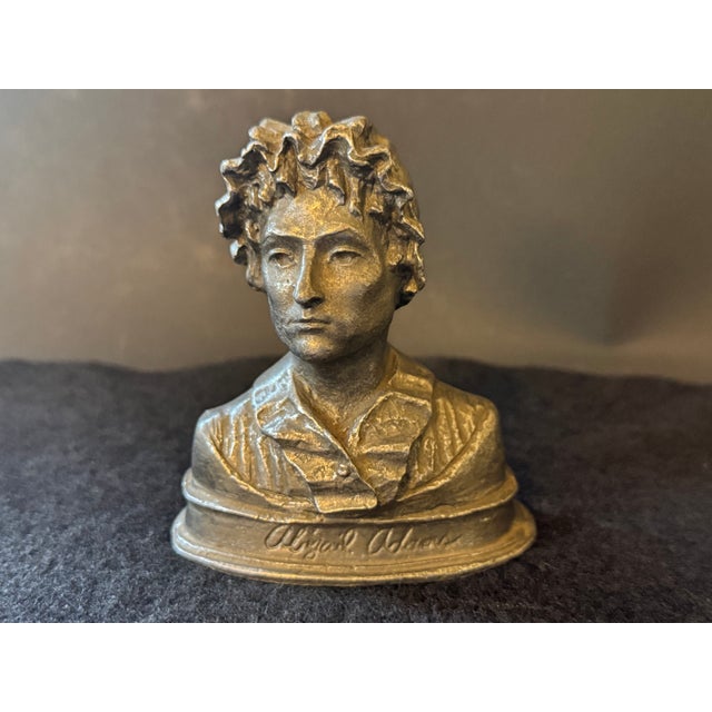 Amy Kann & c.a. Stigliano Abigail Adams Pewter Bust 1980 Vintage Americana Art For Sale - Image 10 of 12