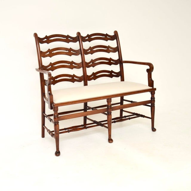 Antique Georgian Ladderback Settee, 1820s For Sale - Image 12 of 12