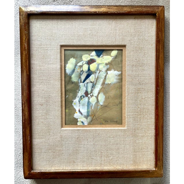 This original abstract gouache painting was framed by the artist, William Scharf, (1927-2018), a member of the New York...