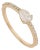 Pear-Shaped Natural Diamond Engagement Ring Size 6.5 in 14k Yellow Gold For Sale