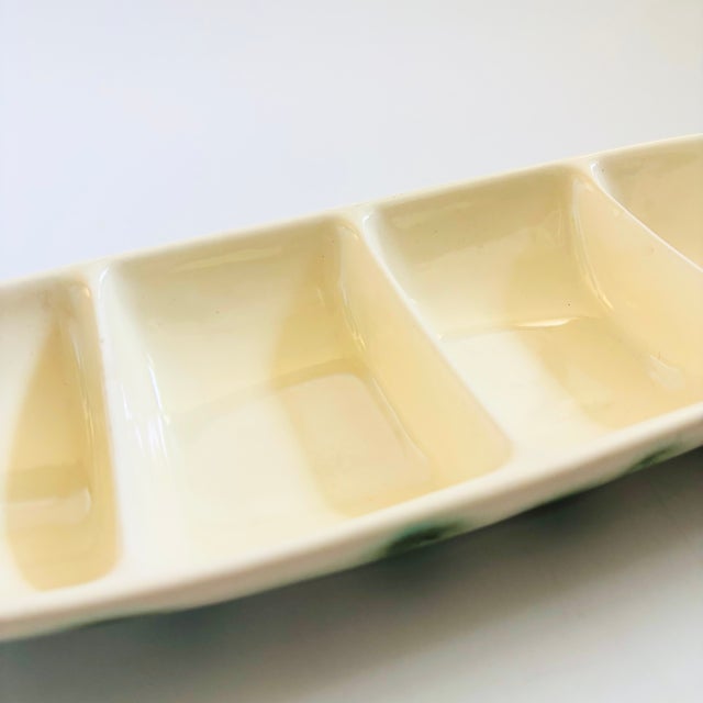 White MCM Long Divided Serving Dish by Royal Haeger For Sale - Image 8 of 11