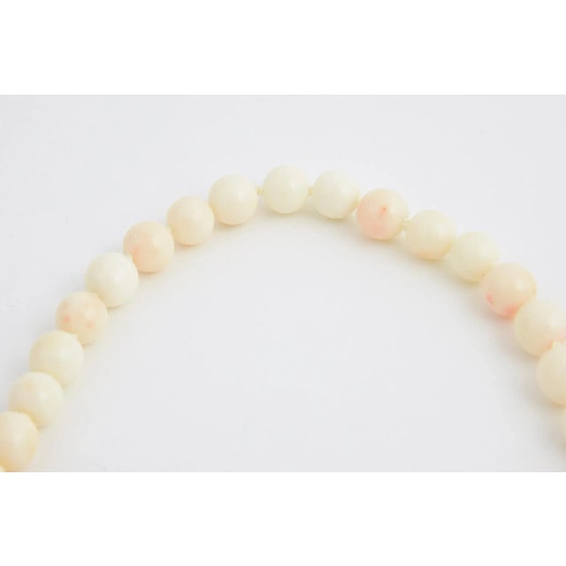 Modern Angel Skin Coral Bead Necklace For Sale - Image 3 of 7