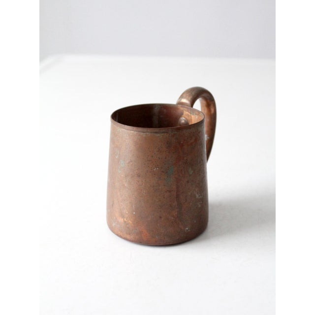 Mid 20th Century Vintage Copper Mug With Riveted Handle For Sale - Image 5 of 10