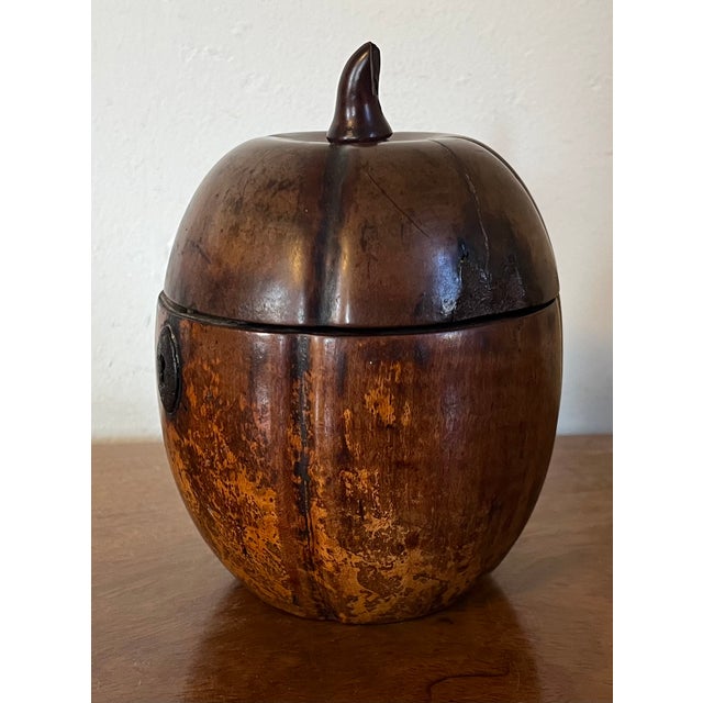 Antique 18th Century George III Stained Fruitwood Melon Form Tea Caddy Circa 1790 For Sale - Image 9 of 12