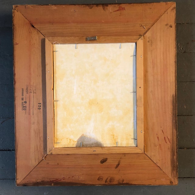 Vintage Female Nude Pop Portrait Painting Carved Frame For Sale - Image 4 of 5