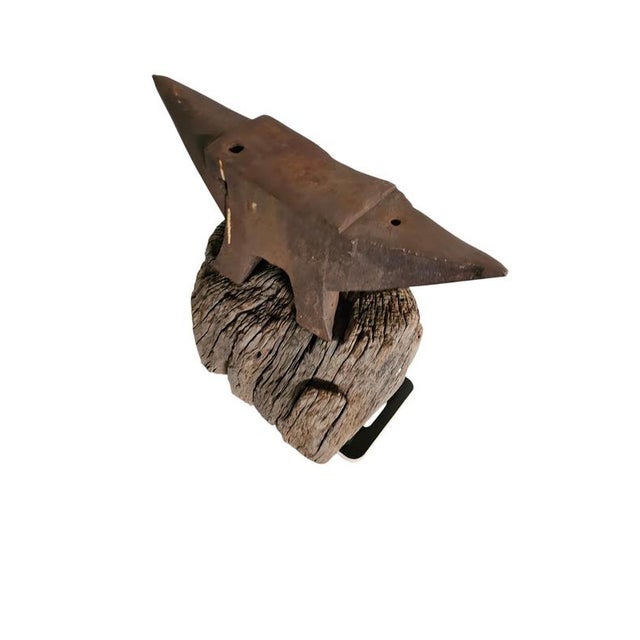 Blacksmith's Anvil on Tree Stump, 19th Century For Sale - Image 5 of 9