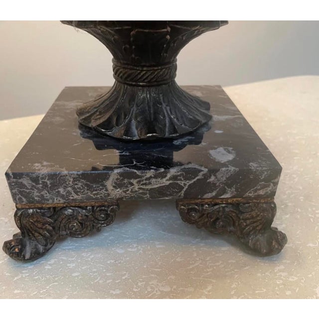1960s Mid-Century Black Modern Marble Turner Table Lamp - New Old Stock For Sale In New York - Image 6 of 9