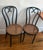 Pair of Mid 20th Century Black Bentwood Cafe Chairs With Cane Seats For Sale In New York - Image 6 of 7
