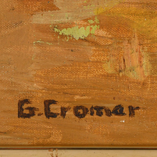 Mid 20th Century Framed Signed "Impression of Autumn" Artwork by G. Cromer For Sale - Image 5 of 12