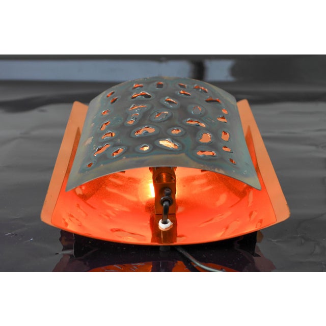 Vintage Brutalist Copper Wall Sconce from Boréns, 1960s For Sale - Image 12 of 15