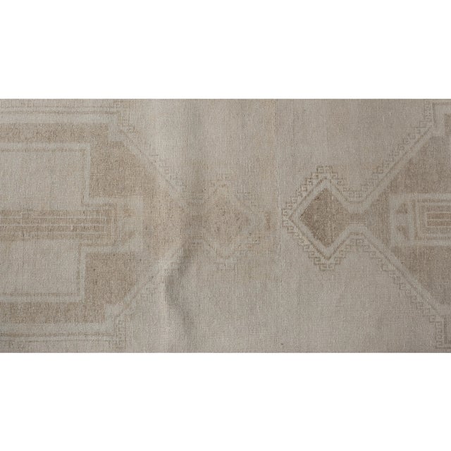 Hand-Knotted Turkish Kurdish Runner - Low Pile Tribal Runner 3'3" X 28'1" For Sale - Image 4 of 10