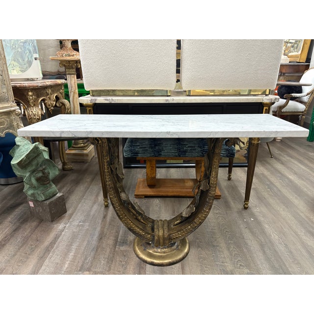 1930s Italian Art Deco Bronze Console Table For Sale - Image 10 of 18