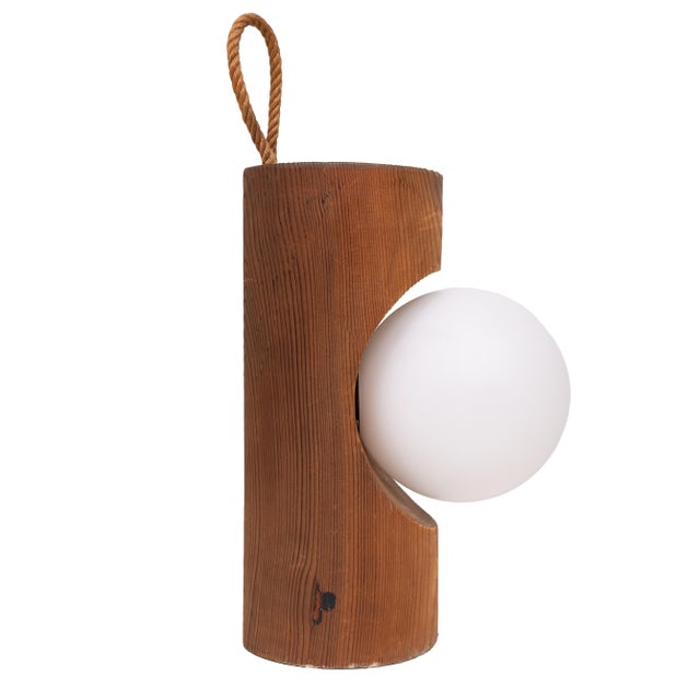 Mid-Century Modern Swiss Brutalist Pine Pendant Lamp from Temde, 1960s For Sale - Image 3 of 13
