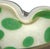 Green Vintage Murano Barbini Green Spots Gold Flecks White Italian Art Glass Folded Rim Ashtray Bowl Dish For Sale - Image 8 of 10